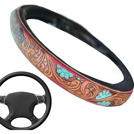 Housse de Volant - Intérieur Voiture Rétro Design Occidental - Couverture (1/5)