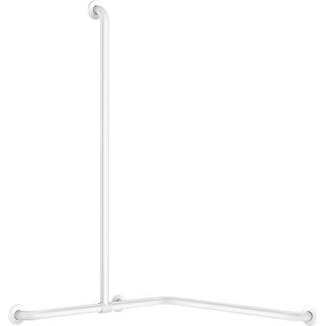 Delabie Dusschhandlauf + Br.H.Stg. vertikal Basic D32 pulverbeschichtet weiß