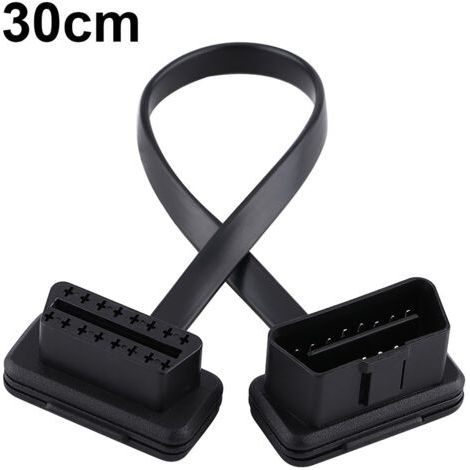 QORVA- Adaptateur de Diagnostic de cable d'extension OBD2 male à femelle de 16 broches automatique de voiture longueur de 30 cm/12 pouces (1/5)