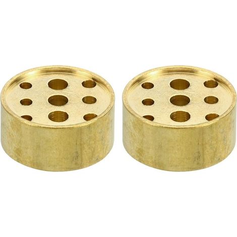 Räucherstäbchenhalter, 2-teilig, Messing-Räucherkegelhalter mit 9-Loch-Ständer für Yoga- und Spa-Räume, 2 cm Durchmesser und 1 cm Höhe (1/5)