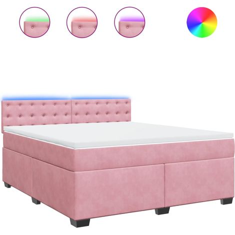 Maison Exclusive - Boxspringbett mit Matratze Rosa 180x200 cm Sam