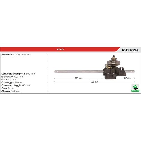 Transmisión de tracción autopropulsada cortacésped EFCO serie LR 55 VBX 4 en 1
