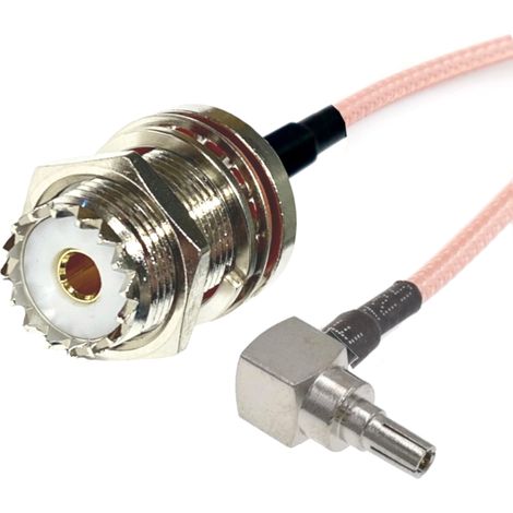 Cavo di collegamento con spina CRC9 / presa UHF RG316 da 15 cm