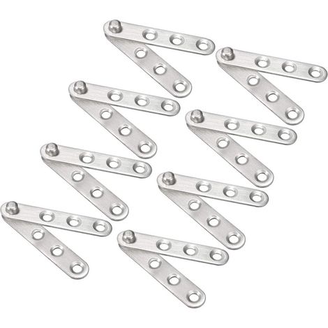 8pcs Charnière Pivot Porte Acier Inox 360 Degré Tournante 60mmx12mm