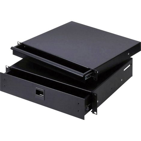 Adam Hall 19" Parts 87402, tiroir rackable économique 2U, acier (1/2)