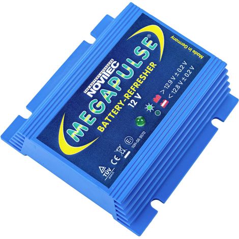 Régénérateur d'accus au plomb 12 V – Augmente la capacité de charge – Protégé contre projections d'eau – Pour batteries 12 V – Novitec (1/5)