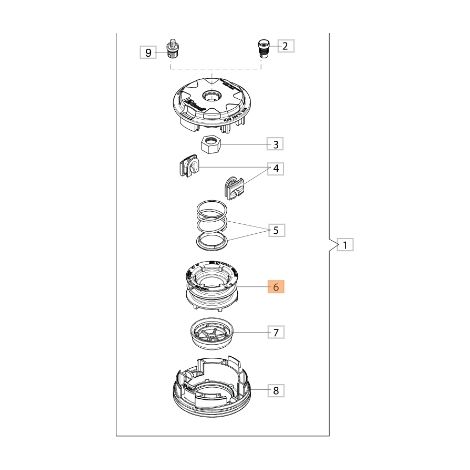 Bobina senza filo TAP&GO EVO110 decespugliatore ORIGINALE EMAK 61460023