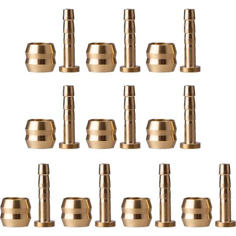 Hydraulic bicycle disc brake hose and connector insert bicycle parts, set of 10