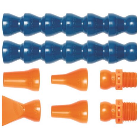 Kit tuyaux pour lubrifiant réfrigérant taille 1/2 po. 8 pièces LOC-LINE