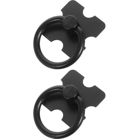 2pcs Poignées de Porte de Placard Noires en Alliage de Zinc, Design Créatif et Confortable, pour Tiroirs et Meubles Décoratifs (1/5)