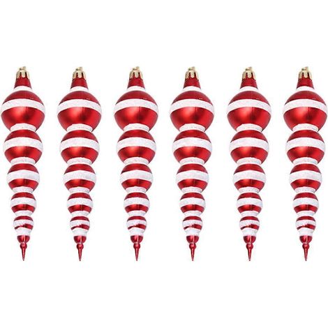 Weihnachtskugel-Anhänger in Kürbisform, speziell geformte, rot bemalte Kunststoffkugeln für Weihnachtsbaum, Winterparty, Weihnachts- und Neujahrsdekoration, Hängeornamente