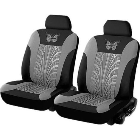 Autositzbezug-Set, Universal-Autositzbezüge für Vorder- und Rücksitze, 4er-Pack, Grau (1/4)