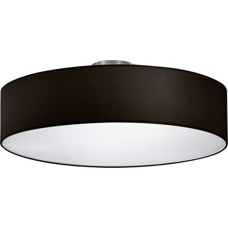 Trio 603900302 Plafoniera, Nichel Opaco, Paralume in Tessuto Nero, 50 cm, Nero, nickeltessuto (1/3)