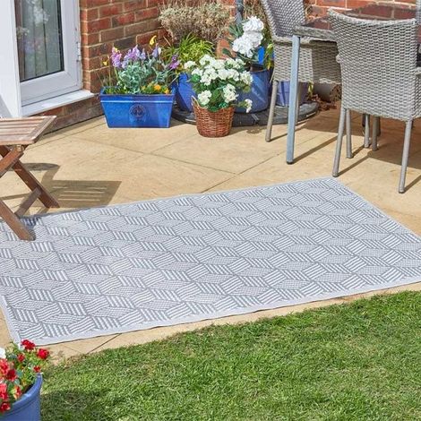 Smart Garden Alfresco Illusion Slate Outdoor Rug Garden Caravan Camping Carpet (1/3)
