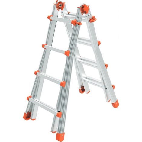 Scala in alluminio telescopica multiuso queen gr.4+4 mt.4,10 - Salone (1/5)