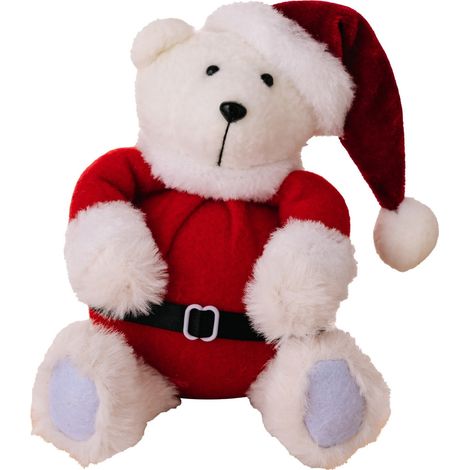 Ourson De Noël - Peluche Décorative En Peluche - Pour Décoration Intérieure Et Cadeau Enfant - 14 x 8 cm - 1 Pièce (1/5)