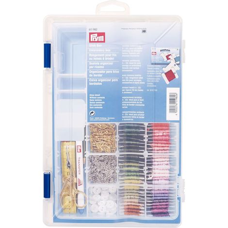 Prym Embroidery Storage Box, Transparent, Blue, Taglia Unica (1/2)