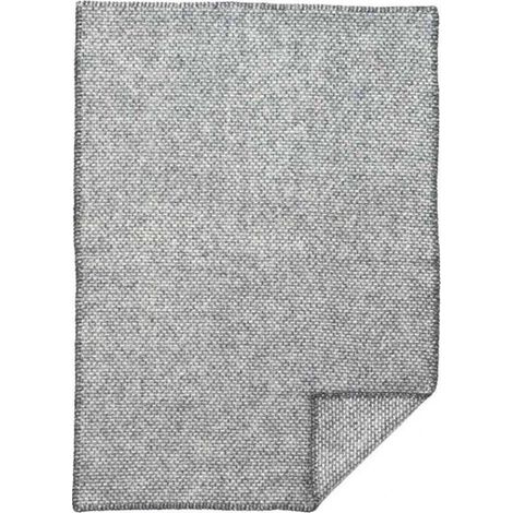 Klippan - couverture de berceau - Domino - couverture de berceau en laine d'agneau - gris - Klippan 65x90cm