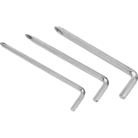 3-teiliges Set mit zwei Funktionen: L-förmiger Sechskant-Kreuzschlitzschraubendreher aus Stahl, einfache Handwerkzeuge für Heimwerkerbedarf (1/5)