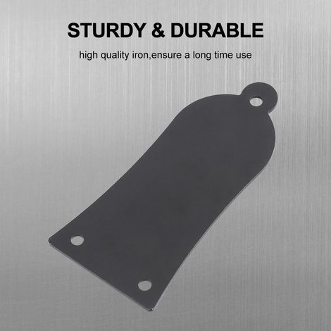 Couvercle de Protection pour Barre de Truss de Guitare Basse, 3 Trous, avec Vis Incluses (Noir) (1/4)