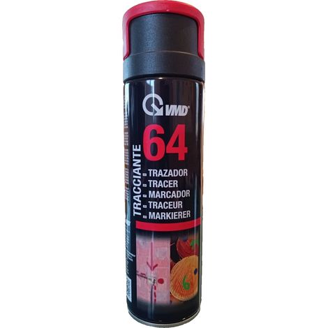 Vernice Tracciante ROSSO Spray VMD64 muratura, pavimenti, asfalto, cemento e legno (1/4)