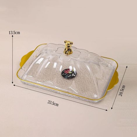Vassoio per frutta con coperchio, in plastica