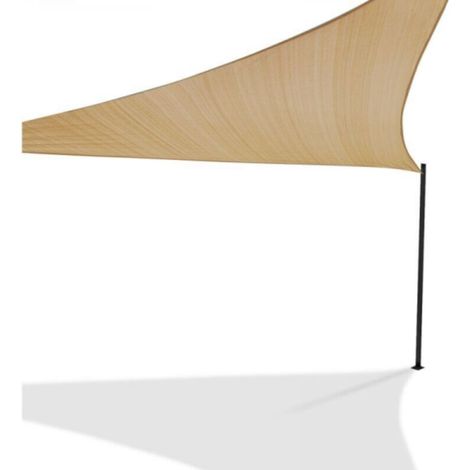 1 x Triangular Shade Sail 5x5x5M Beige with mounting kit (1/3)