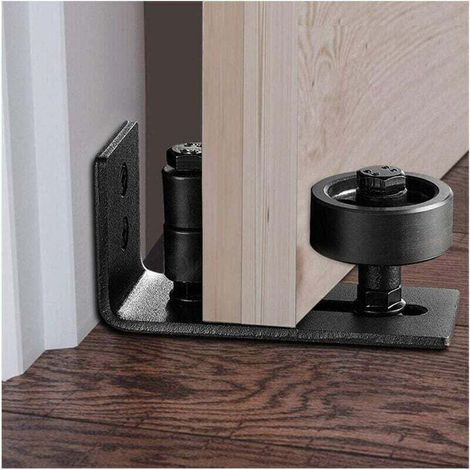 Guide de Plancher de Porte de Grange, Rouleau de Guide de Plancher de Porte coulissante 1PCS réglable avec Longue Fente en métal Robuste avec Support Montage pour Toutes Les Portes Grange (1/4)