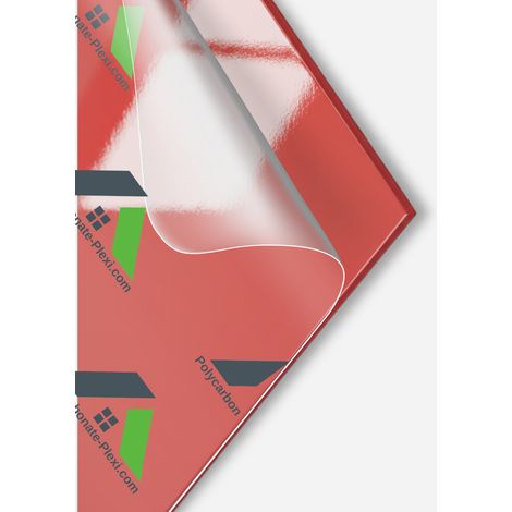 Plaque de PVC Alimentaire 3mm Rouge 2000x1000mm