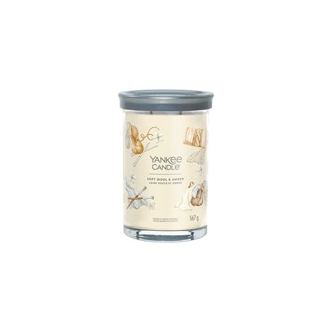 Yankee candle - soft wool amber signature tumbler candle jemna vlna a ambra - vonna svicka 5670g