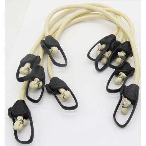 lot de 5 tendeurs sandows Beige 60 cm - Embouts plastiques - jardiboutique (1/3)