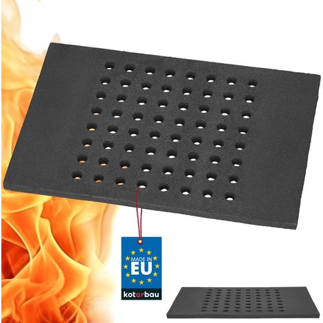 KOTARBAU® Grille Cheminée - Fonte - 38 x 26 cm - Noir - Grille De Décendrage - Robuste - Résistante à la Chaleur - Facile à Nettoyer (1/5)