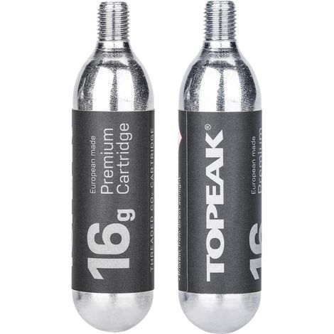 Cartouches Co2 Filetées 16g - Gonflage Rapide En Cas De Crevaison - Topeak