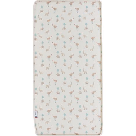 Materasso - CONFORT FUN - 60 x 120 cm - Spessore 8 cm - Bianco / Elefanti - TINEO