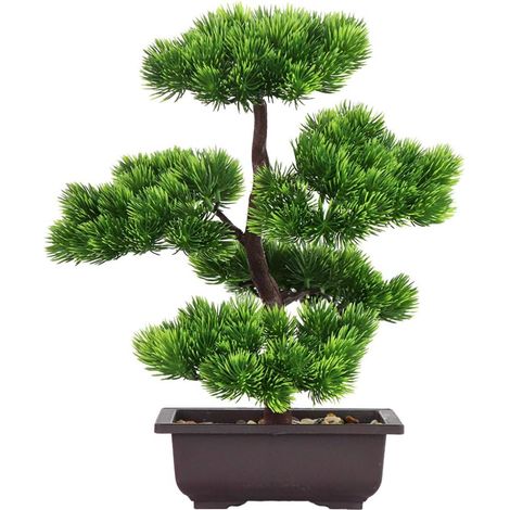 Künstlicher Bonsai-Baum, künstliche Pflanze im Topf