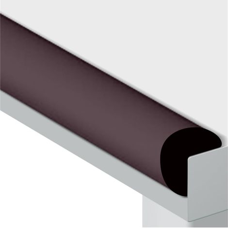 Bandes de sécurité en mousse auto-adhésives, protection d'angle en L anti-collision pour enfants - Table, chaise, banc, TV, meubles, lit - Marron, taille 5