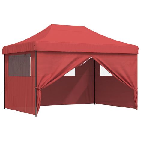 Tenda Party Borgogna 279 x 410 x 315 cm Tessuto Oxford vidaXL