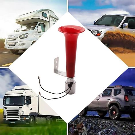 Air horn 12V-24V Universal push whistle 180dB Red Turkish whistle for car, truck, tractor, motorcycle (1/5)