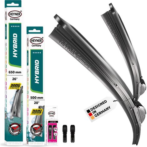 HEYNER® Scheibenwischer komp. mit AUDI Q8 e-tron (11.2022 - 06.2026) HYBRID Flachbalkenwischer