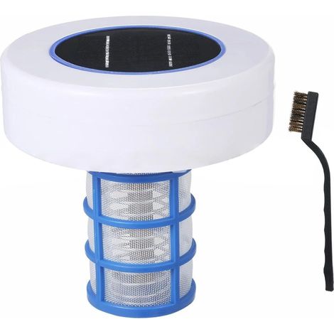 Ionizador de piscina, flotador de cloro con cepillo, reduce el cloro, limpiador y purificador de agua flotante para accesorios de piscinas exteriores elevadas.