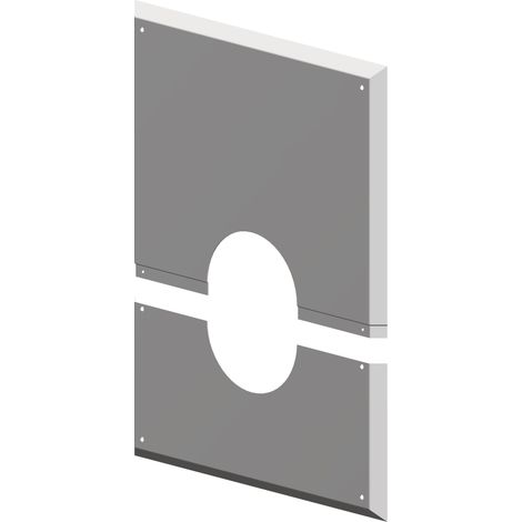 ATEC Embellecedor de pared cerrado DN 60/100 2 piezas 280x340mm, 0428