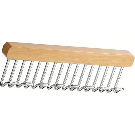 percha deslizante extraíble para armarios - 8 hebillas para cinturones, corbatas, chalecos, bufandas y joyas - Extensión de riel del lado izquierdo para armarios, roperos y alacenas.