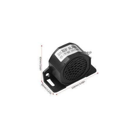 Avertisseur sonore de recul 12V-48V 105±3dB(A) pour voiture, aspirateur BiBi, alarme sonore de recul étanche IP67 pour camions, excavatrices et engins de chantier.