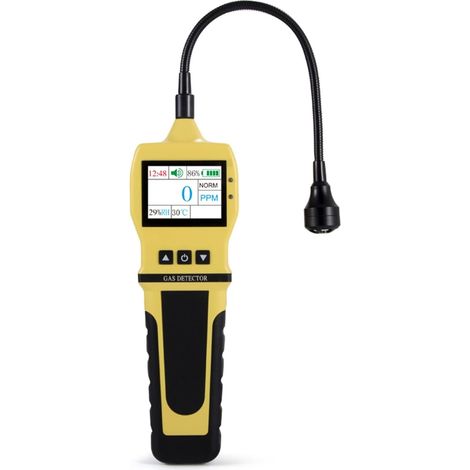 Moniteur de qualité de l'air Détecteur de fuite de gaz professionnel 0-10000 PPM/col de cygne CH4 charbon naturel gaz Combustible inflammable analyseur rapide capteur 4 alarme Capteur de testeur de dé (1/5)