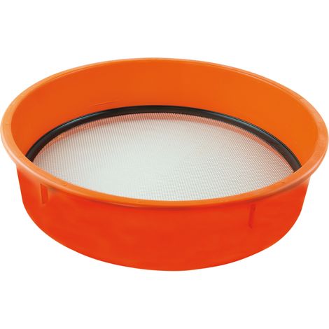 Tamis plastique Superchok Ø 45 cm – Grille n°8 en acier galvanisé – Monture en polystyrène choc – Profondeur 10 cm pour tamisage efficace (1/2)