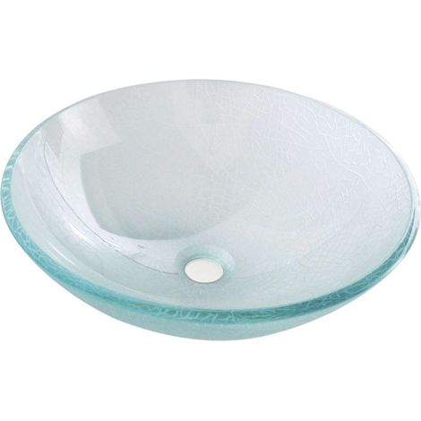 Sapho Beauty - Lavabo in vetro ICE, diametro 42 cm, trasparente 2501-04