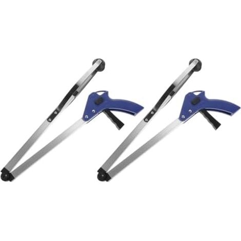 Outil de Préhension Pliable en Alliage D'aluminium 83 Cm, Lot 2 Pinces à Ordures Légères et Solide pour Ramassage Domestique Extérieur, Ramasse-déchets Ergonomique - (1/5)