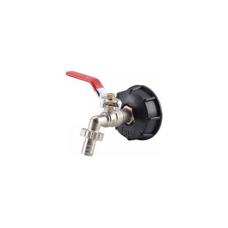 1000-Liter-IBC-Adapter S60x6 aus Messing, 1/2-Zoll-Anschluss für Tank an Gartenwasserhahn, Kraftstoffschlauchanschluss (1/3)