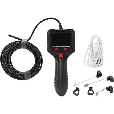 Industrielles HD-Endoskop, Handkamera für Inspektionen, 2,4-Zoll-IPS-LCD-Bildschirm, 5,5-mm-Objektiv