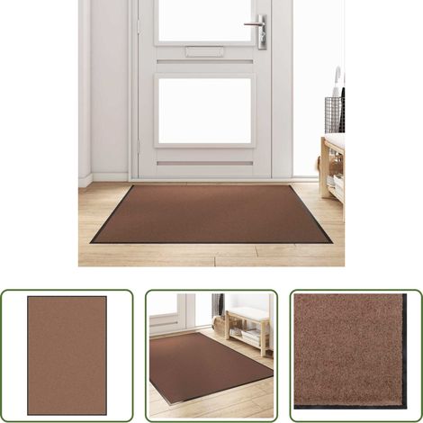 Tapis de porte - Tapis d'entrée Autre Marron et Noir 120 x 180 cm (1/5)